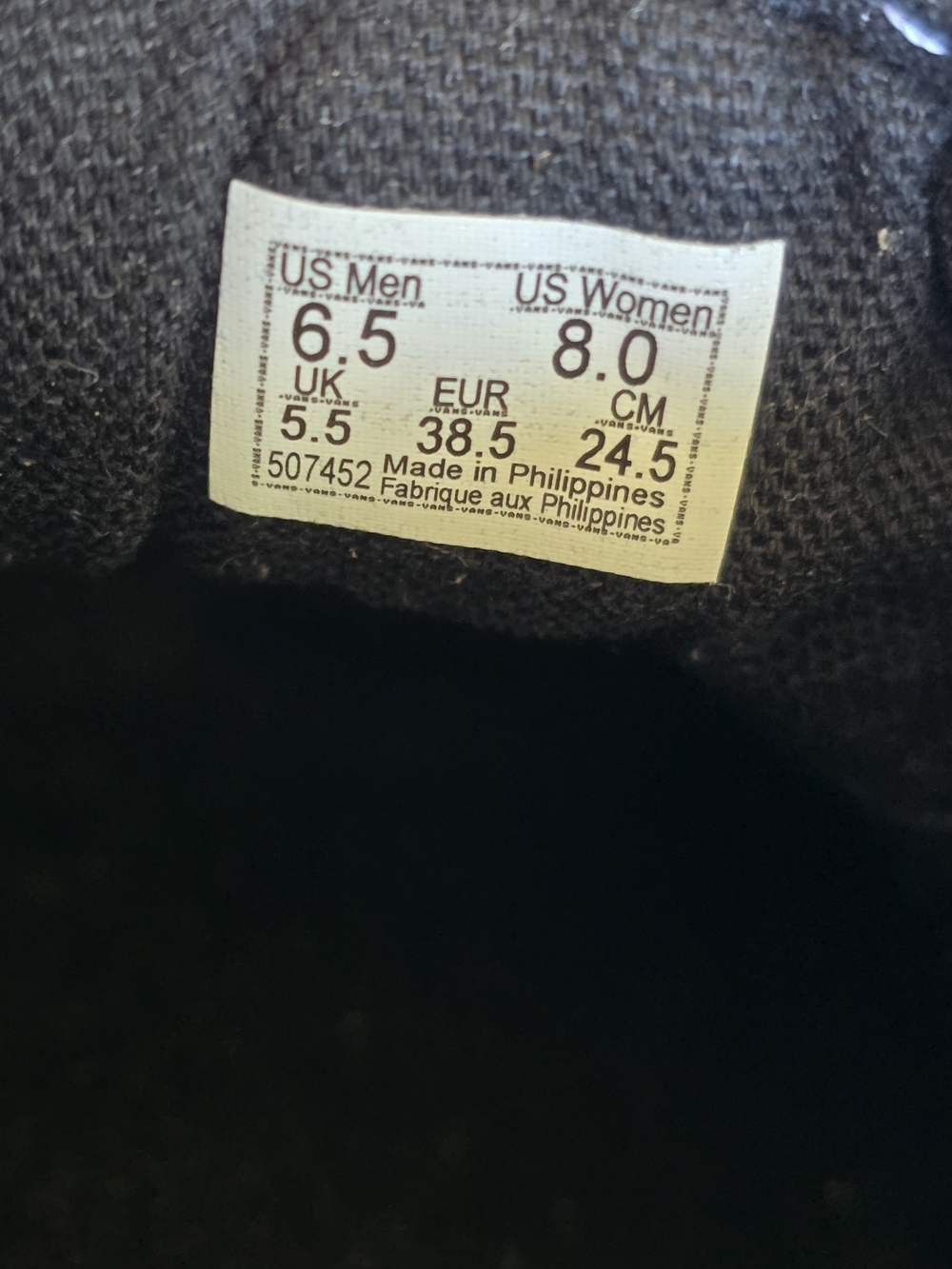 Vans Old Skool Off The Wall Embroidered Checkerboard Sneakers W8 M6.5 With Bag - Picture 12 of 16